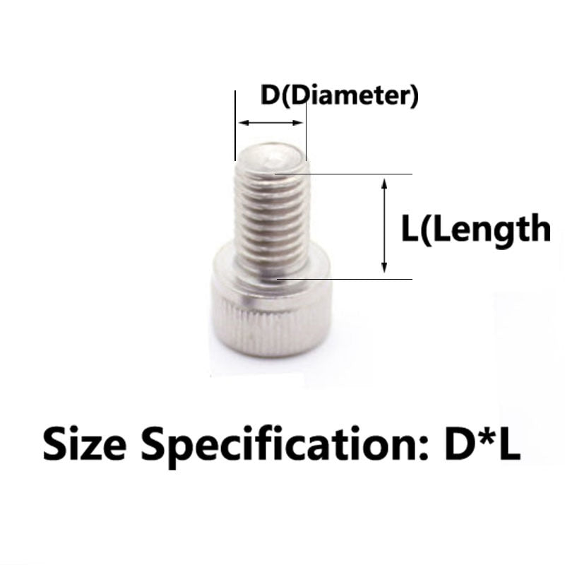 10pcs Hexagon Socket Head Cap Screws Inner Hex Socket Bicycle Bolt - KiwisLove