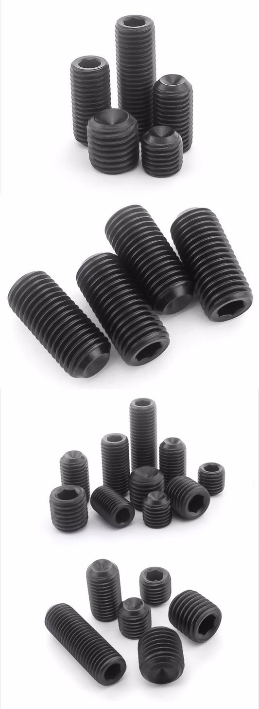 50 pcs alloy steel Grade 12.9 DIN916 high tensile cup point grub screw - KiwisLove
