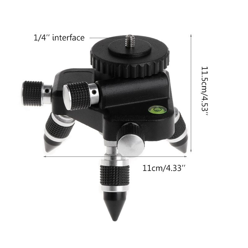 Adjustment Rotation Tripod Bracket Base Pedestal for 1/4" interface Laser Level - KiwisLove