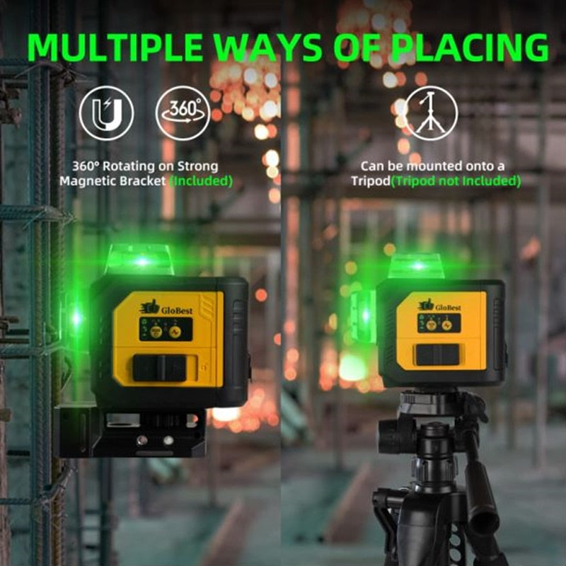 Fukuda 16 Line 4D laser level 360 Vertical Horizontal Osram Beam - KiwisLove