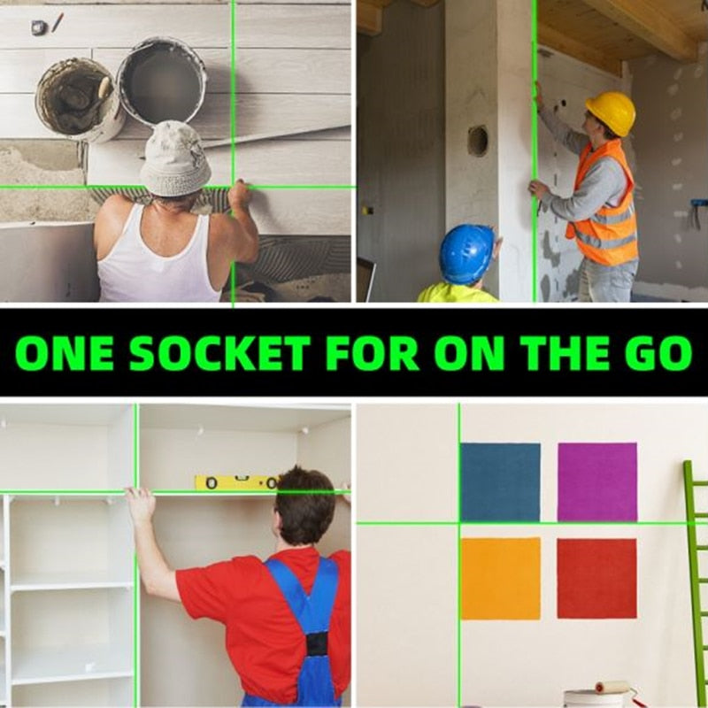 Fukuda 16 Line 4D laser level 360 Vertical Horizontal Osram Beam - KiwisLove