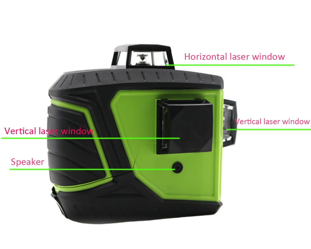 Fukuda 12 Line 3D laser level 360 Vertical Horizontal Self-leveling Cross Line - KiwisLove