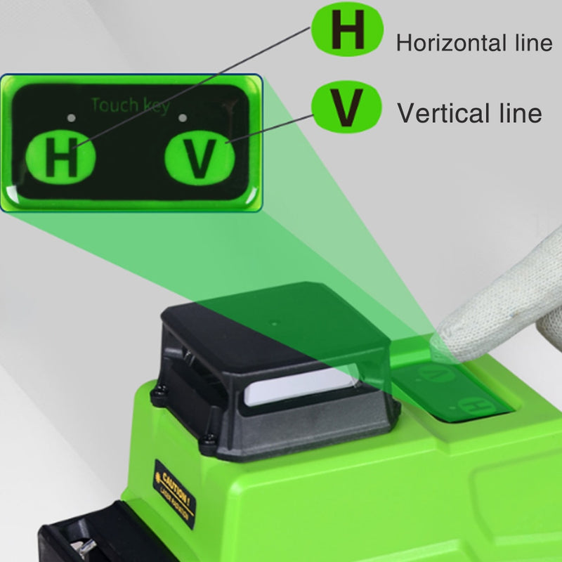 2pcs 5000MAH Battery Laser Level 16 lines green line 4D Self-Leveling 360 - KiwisLove
