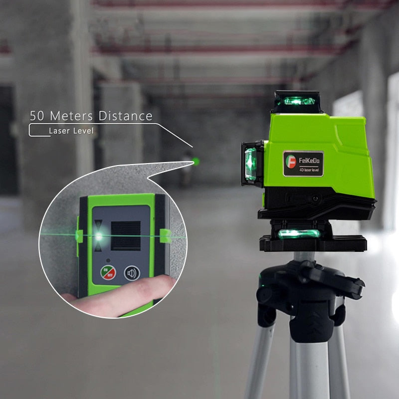 2pcs 5000MAH Battery Laser Level 16 lines green line 4D Self-Leveling 360 - KiwisLove