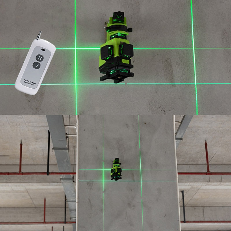 2pcs 5000MAH Battery Laser Level 16 lines green line 4D Self-Leveling 360 - KiwisLove