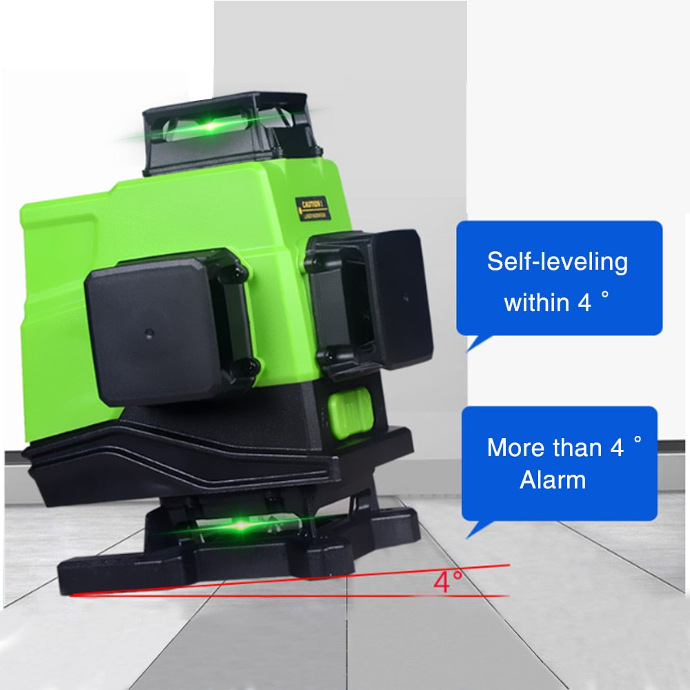 2pcs 5000MAH Battery Laser Level 16 lines green line 4D Self-Leveling 360 - KiwisLove