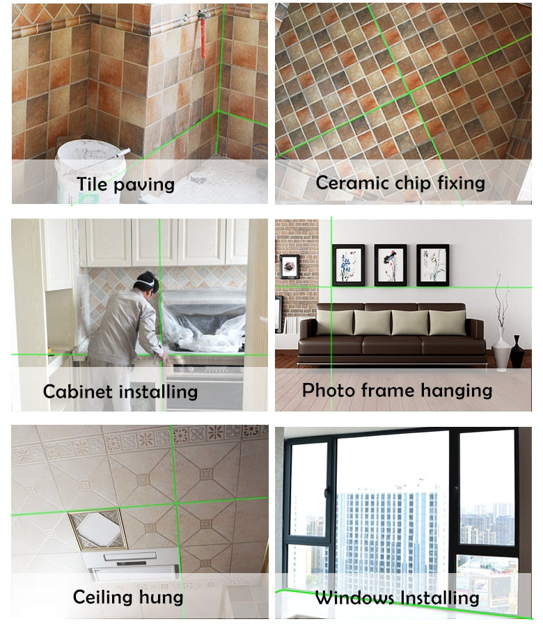 2pcs 5000MAH Battery Laser Level 16 lines green line 4D Self-Leveling 360 - KiwisLove