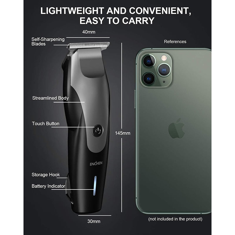 ENCHEN Electric Trimmer Hair Clippers with T Blade Close Haircut Kit - KiwisLove