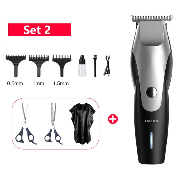 ENCHEN Electric Trimmer Hair Clippers with T Blade Close Haircut Kit - KiwisLove