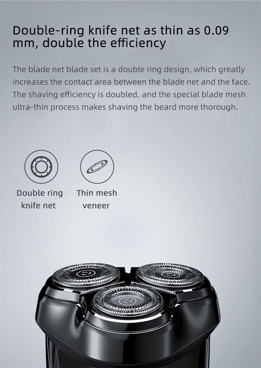 ENCHEN BlackStone 3CT Face Shaver  Wet  Dry Dual Use IPX7 Waterproof - KiwisLove