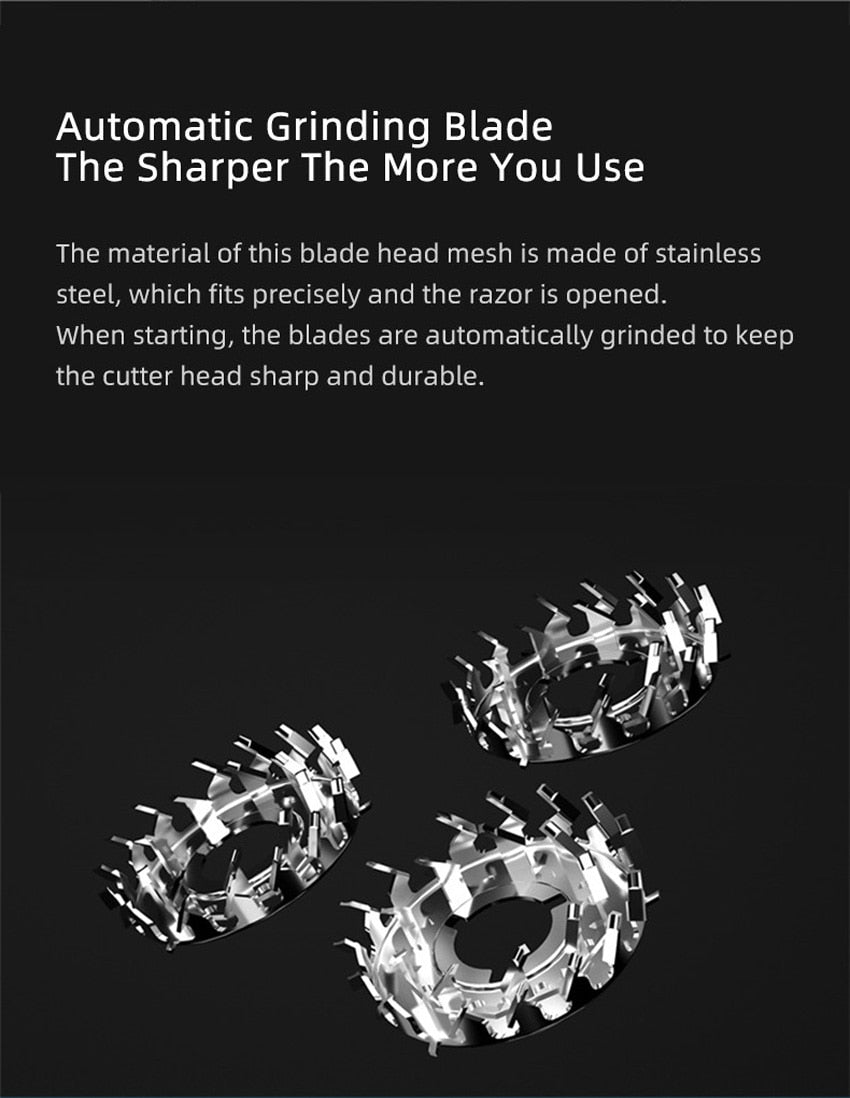 ENCHEN BlackStone 3CT Face Shaver  Wet  Dry Dual Use IPX7 Waterproof - KiwisLove