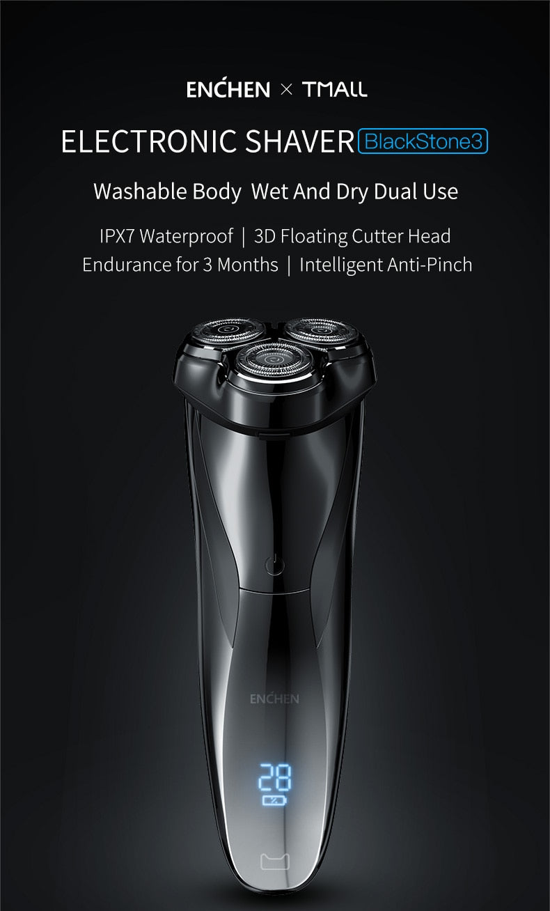 ENCHEN Blackstone 3 Electric Shaver Men Face Shaver with Popup Trimmer - KiwisLove