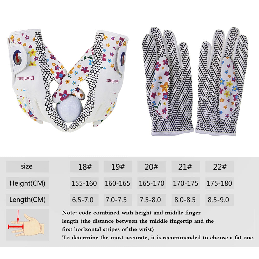 Golf Glove Women Ladies Breathable Non Slip  1 Pair - KiwisLove