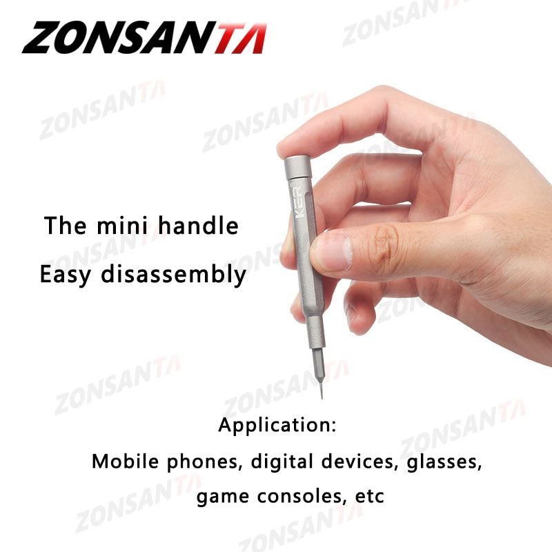 Screwdriver Kit 31 Precision Magnetic Bits Dismountable Hex Mobile Phone Glasses Repair - KiwisLove