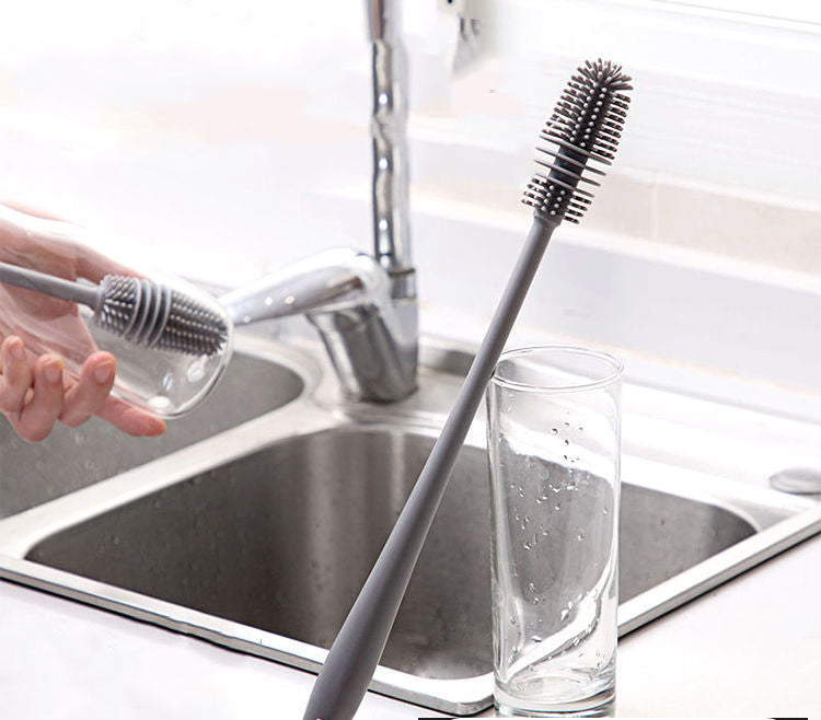 Cup Brush Scrubber Glass Cleaner  Kitchen Cleaning Silicone - KiwisLove