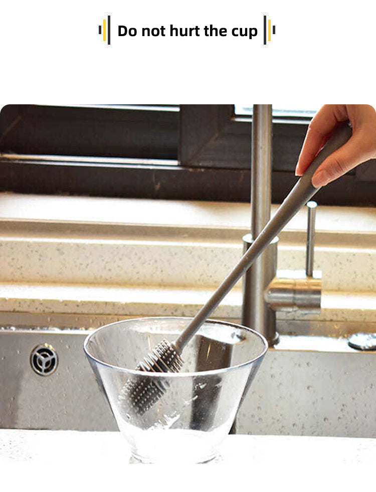 Cup Brush Scrubber Glass Cleaner  Kitchen Cleaning Silicone - KiwisLove