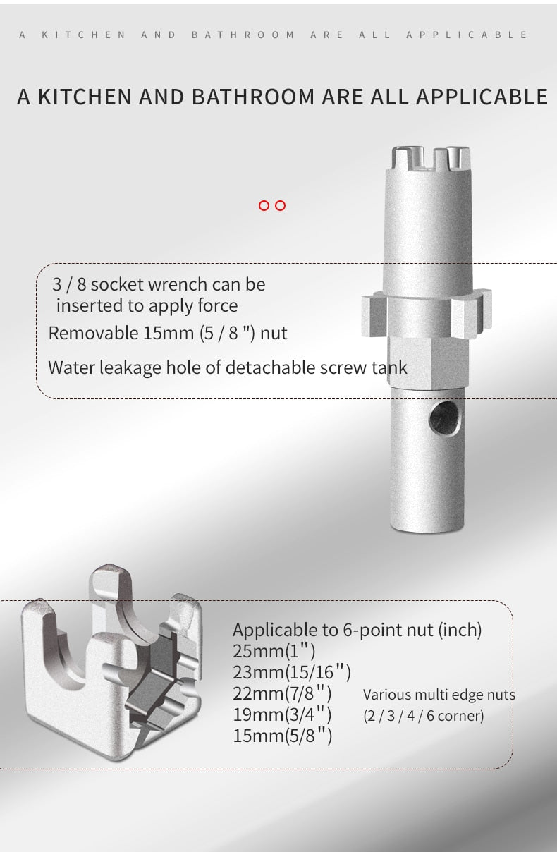 16 in 1 flagship multifunctional water pipe double end wrench basin bottom - KiwisLove
