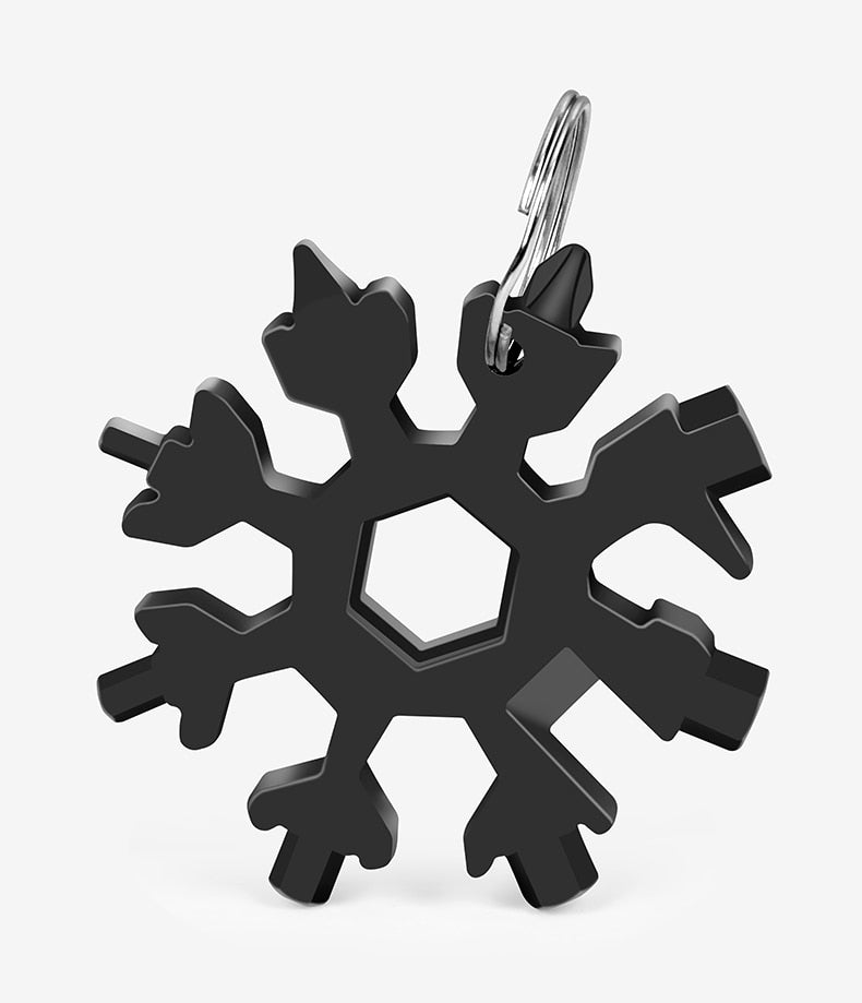 18-in-1 Snowflake Multi-Tool Portable Pocket Tool Wrench Ratchet Combination Metric Wrench Set Socket Wrench Nut Tool for Repair - KiwisLove