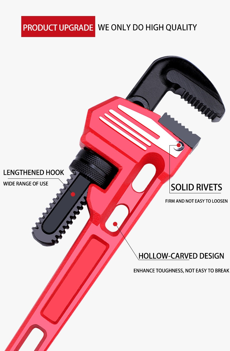 Pipe Wrench Heavy Duty Pliers Adjustable Anti-Corrosion Rust Plumbing - KiwisLove