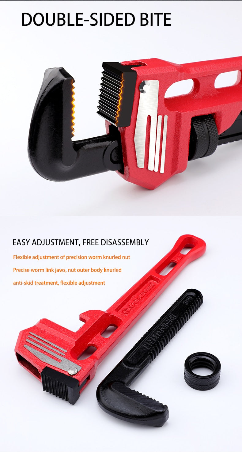 Pipe Wrench Heavy Duty Pliers Adjustable Anti-Corrosion Rust Plumbing - KiwisLove