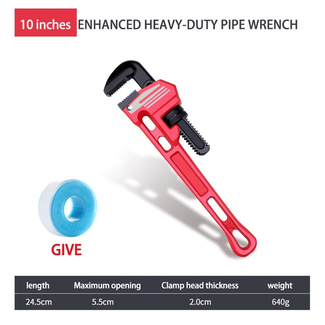 Pipe Wrench Heavy Duty Pliers Adjustable Anti-Corrosion Rust Plumbing - KiwisLove