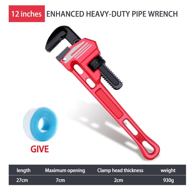 Pipe Wrench Heavy Duty Pliers Adjustable Anti-Corrosion Rust Plumbing - KiwisLove