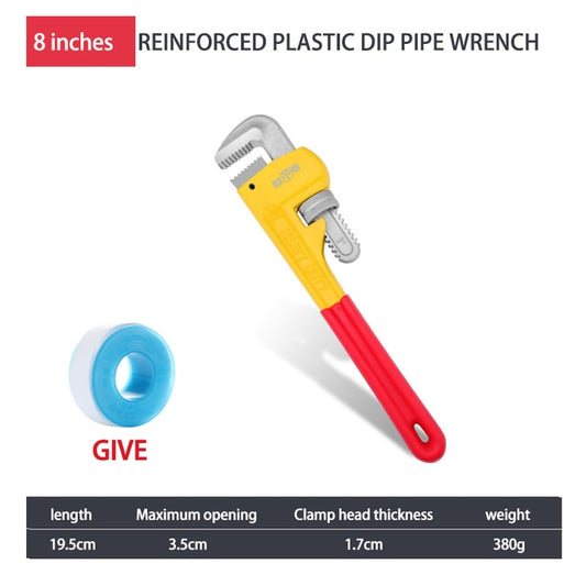 Pipe Wrench Heavy Duty Pliers Adjustable Anti-Corrosion Rust Plumbing - KiwisLove