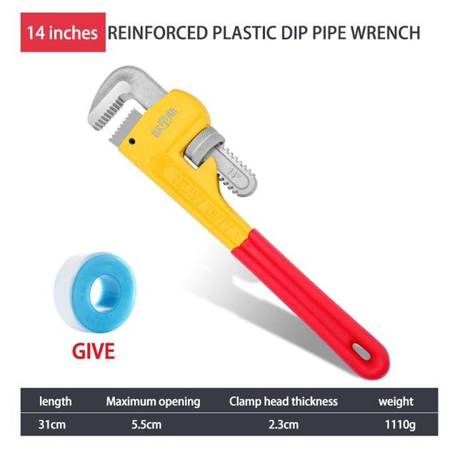 Pipe Wrench Heavy Duty Pliers Adjustable Anti-Corrosion Rust Plumbing - KiwisLove