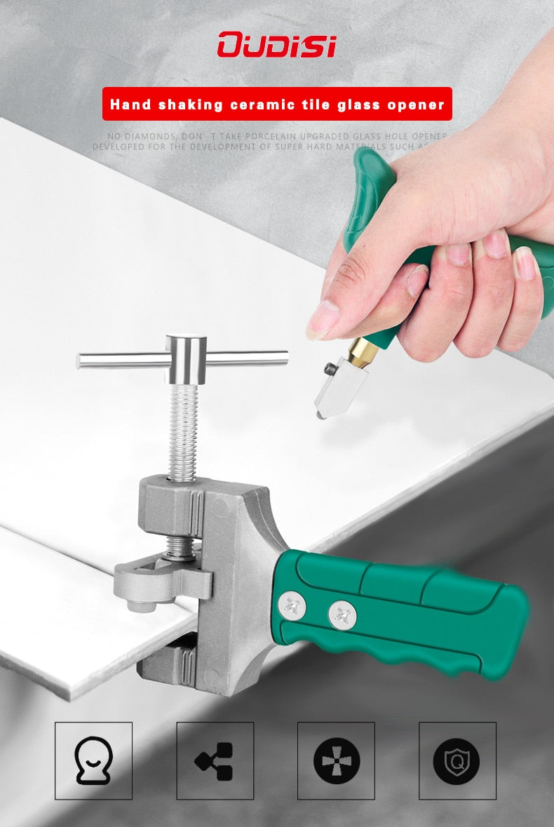 OUDISI Tile Glass Cutter Set Portable High-strength Diamond Cutting - KiwisLove