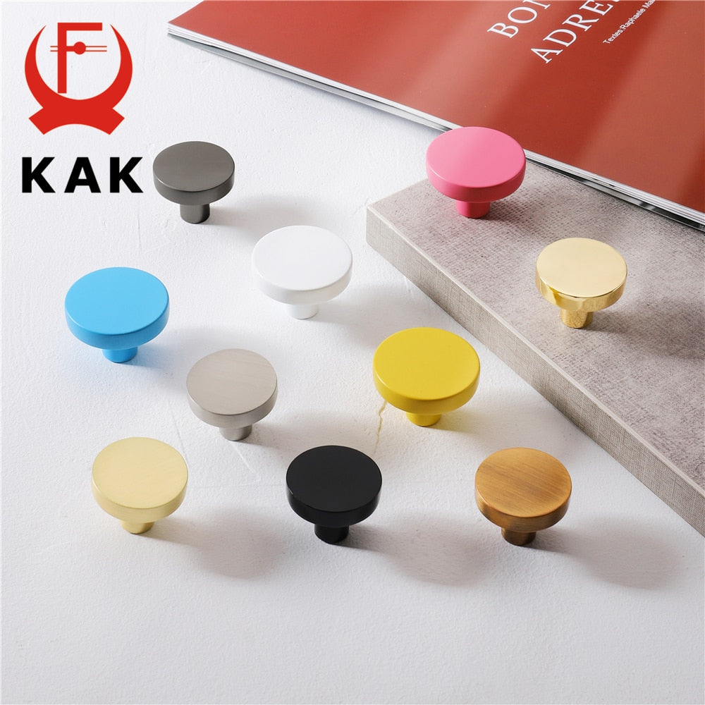 Cabinet Knobs Black Kitchen Handles Zinc Alloy Colorful - KiwisLove