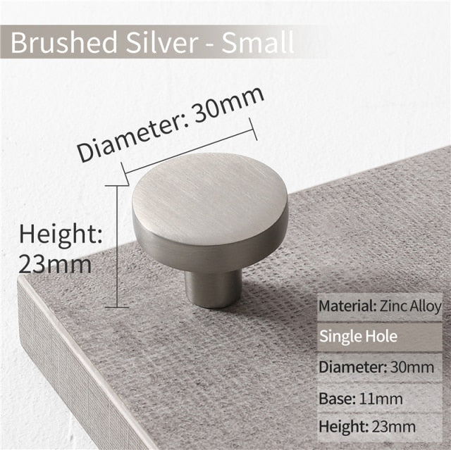 Cabinet Knobs Black Kitchen Handles Zinc Alloy Colorful - KiwisLove