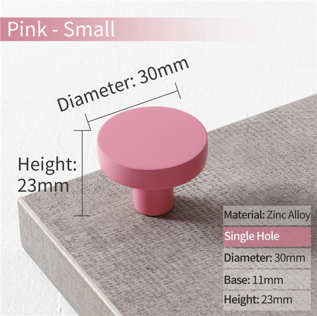 Cabinet Knobs Black Kitchen Handles Zinc Alloy Colorful - KiwisLove