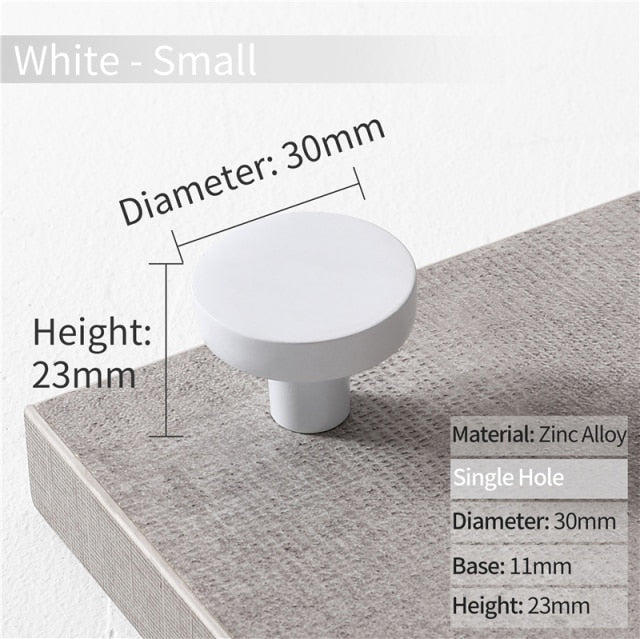 Cabinet Knobs Black Kitchen Handles Zinc Alloy Colorful - KiwisLove