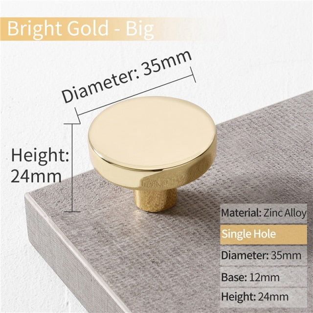 Cabinet Knobs Black Kitchen Handles Zinc Alloy Colorful - KiwisLove