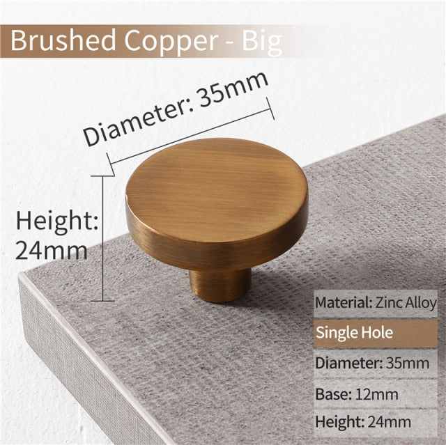 Cabinet Knobs Black Kitchen Handles Zinc Alloy Colorful - KiwisLove