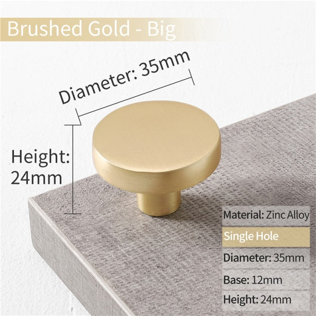 Cabinet Knobs Black Kitchen Handles Zinc Alloy Colorful - KiwisLove