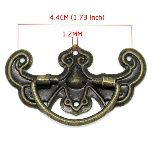 10pcs Classical Bronze Tone Pattern Pulls Handle Knobs - KiwisLove