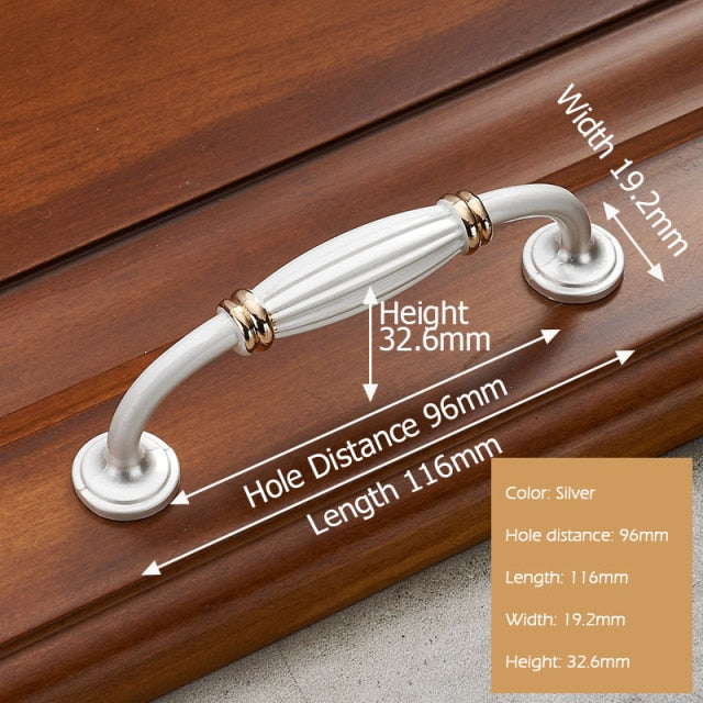 European Style Solid Zinc Alloy Cabinet Handles - KiwisLove
