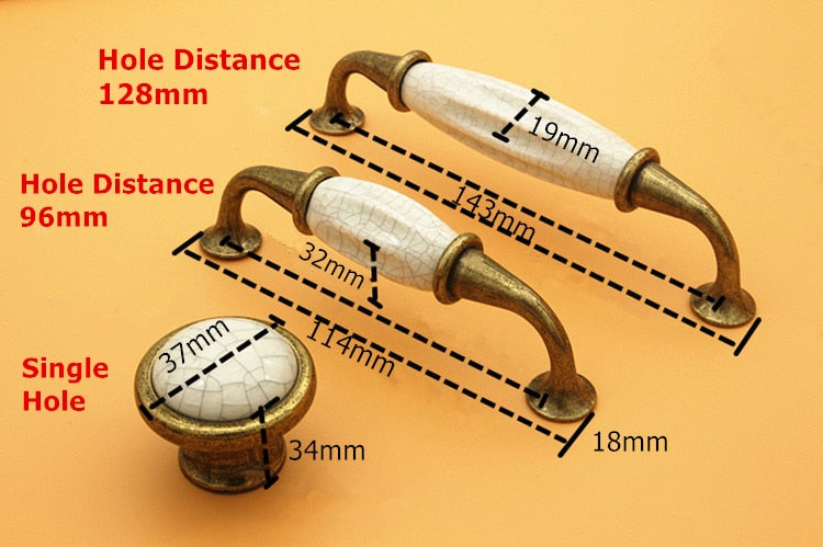 Antique Crack Design Wardrobe Door Knobs Handles - KiwisLove