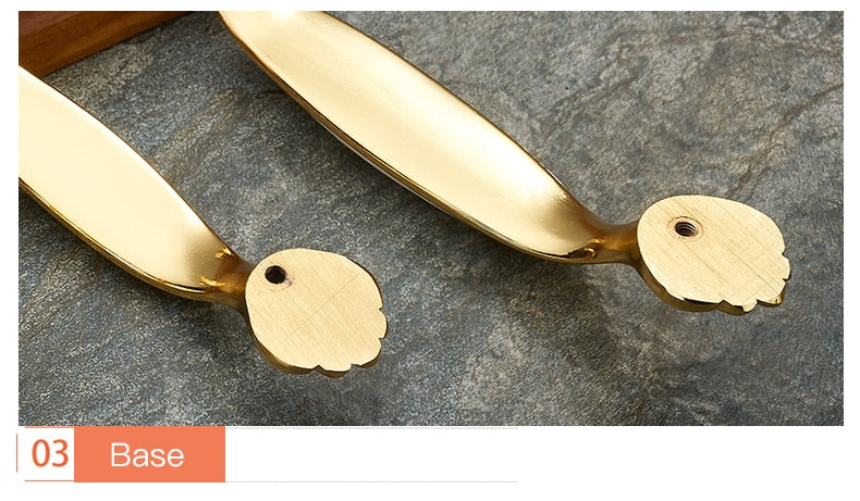 KAK Gold Flower Ceramic Cabinet Handles Zinc Alloy Drawer knobs - KiwisLove