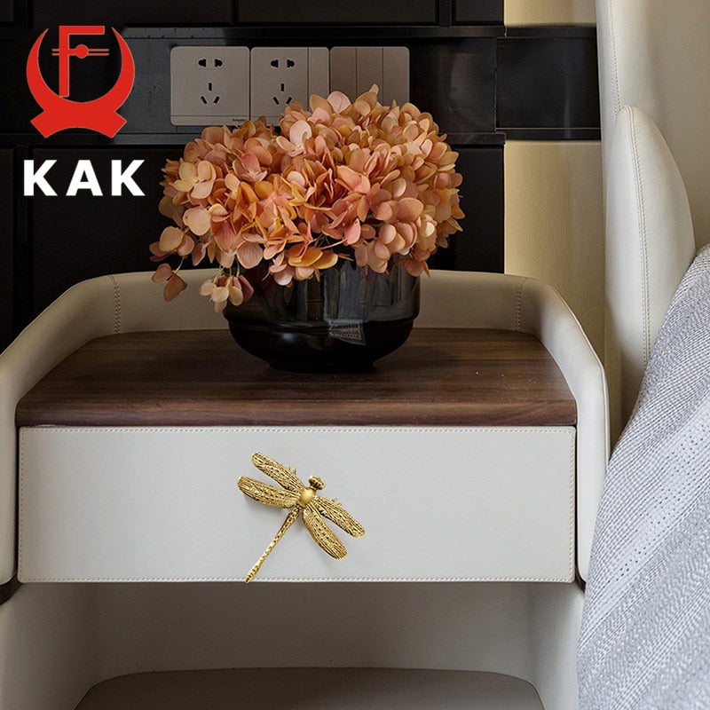 KAK Brass Dragonfly Furniture Decoration Handles  Butterfly Pulls - KiwisLove