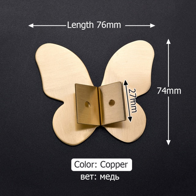 KAK Brass Dragonfly Furniture Decoration Handles  Butterfly Pulls - KiwisLove