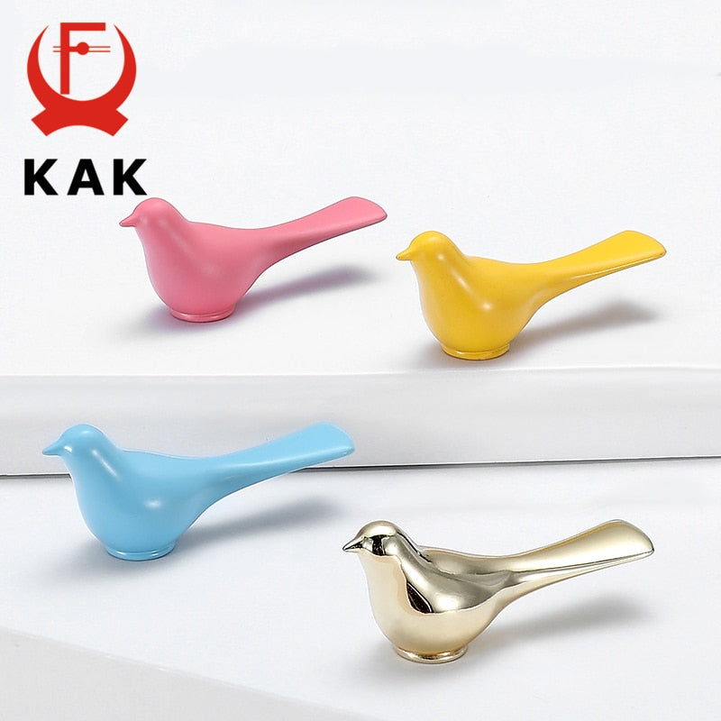 KAK 2pcs  Bird Cabinet Knobs Wall Hanging Hook Decor Drawer Pulls - KiwisLove