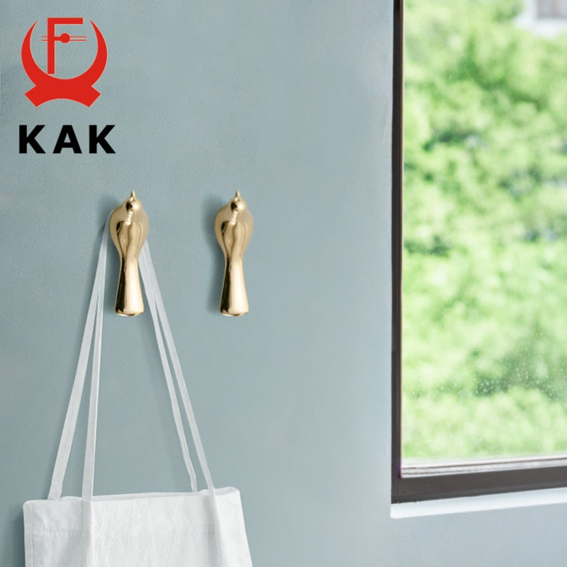 KAK 2pcs  Bird Cabinet Knobs Wall Hanging Hook Decor Drawer Pulls - KiwisLove