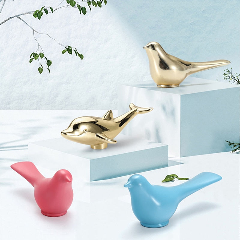 KAK 2pcs  Bird Cabinet Knobs Wall Hanging Hook Decor Drawer Pulls - KiwisLove