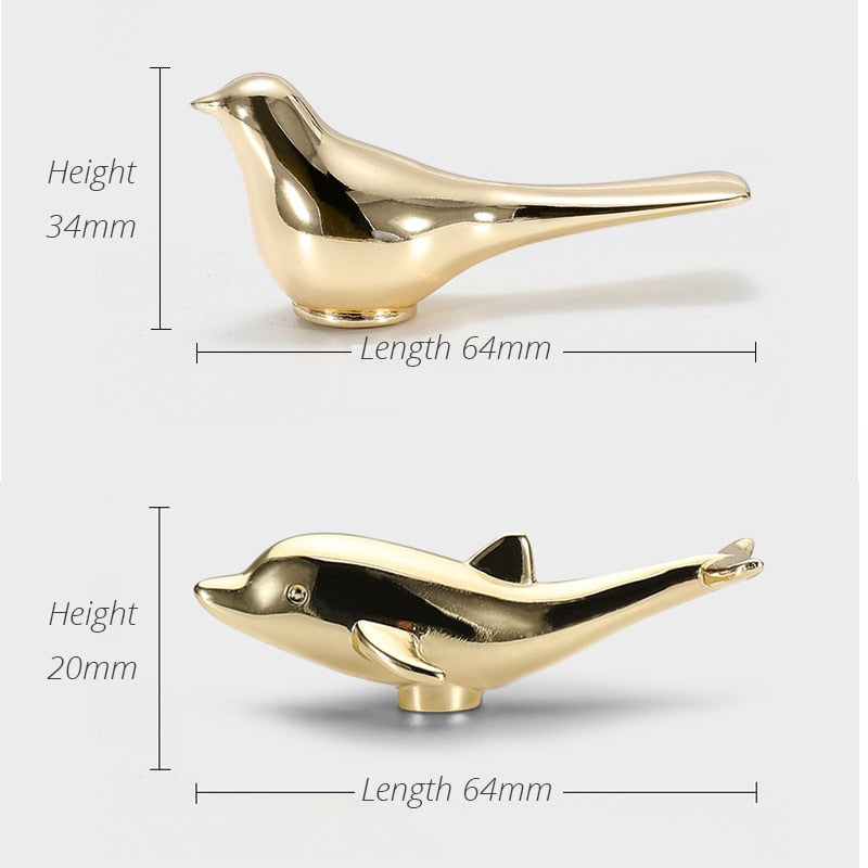 KAK 2pcs  Bird Cabinet Knobs Wall Hanging Hook Decor Drawer Pulls - KiwisLove