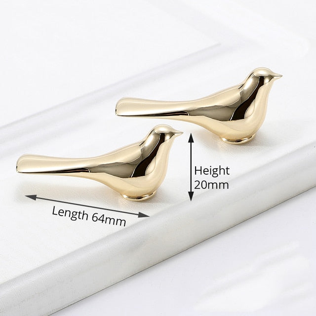KAK 2pcs  Bird Cabinet Knobs Wall Hanging Hook Decor Drawer Pulls - KiwisLove