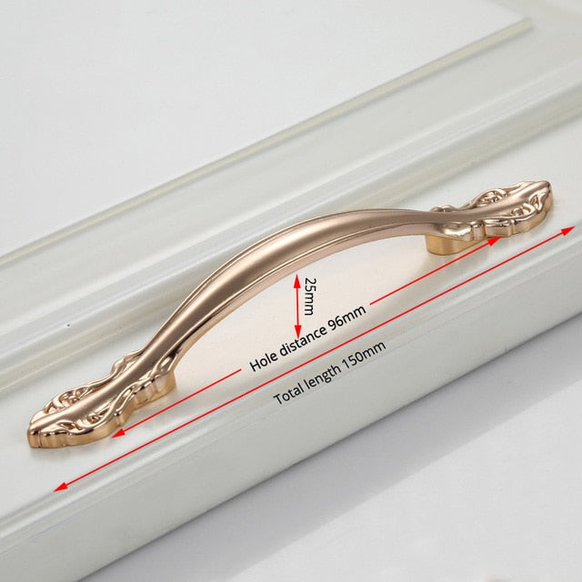 50 Pieces of KAK Champagne Gold Door Handles 6106-96 - KiwisLove