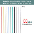 100PCS Oblate Gardening Cable Ties Reusable Iron Wire Twist Tie - KiwisLove