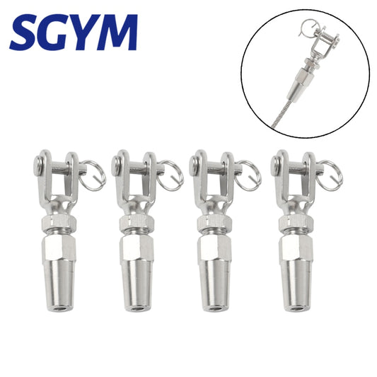 4pcs 316 Stainless Steel Swageless Fork Terminal For 3mm Wire Rope - KiwisLove